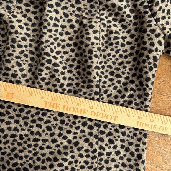 Akris Wool Sheath Midi Dress Women's Size 12 Leopard Print Silk Lined Luxurious - Picture 10 of 16